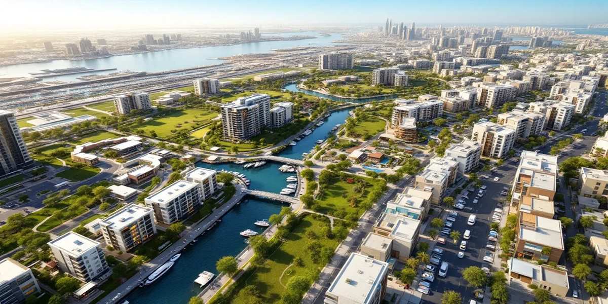 Residents enjoying luxurious amenities at Dubai Creek Harbour